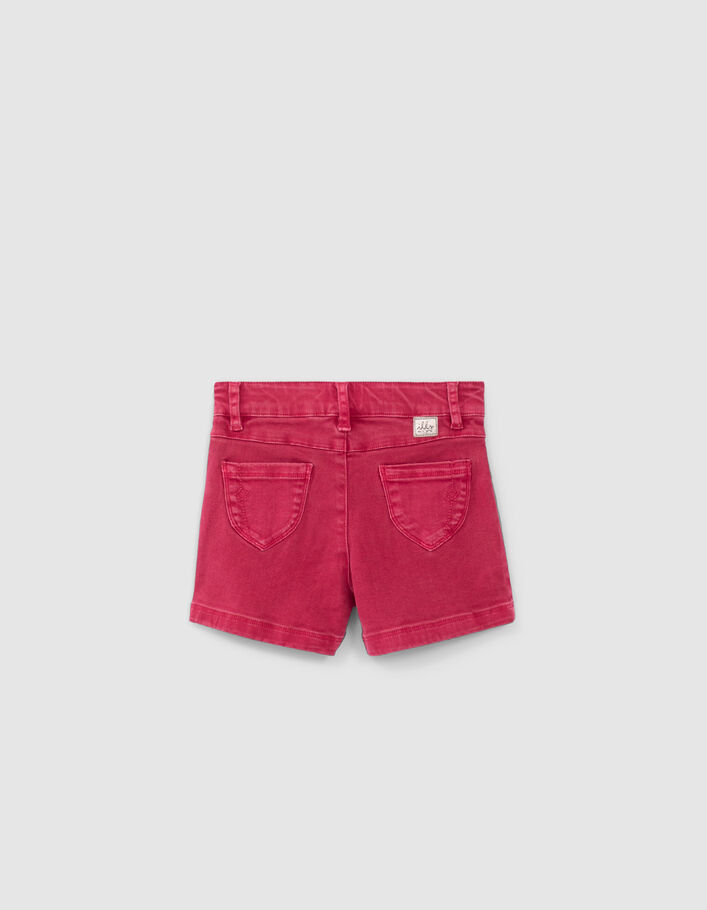 Girls’ fuchsia pink denim shorts - IKKS
