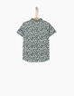 Chemise encre Liberty® à motifs feuillage garçon -4