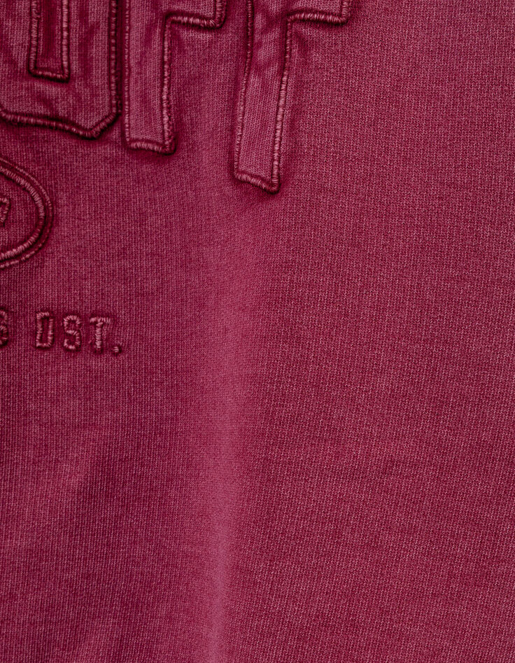 Sweat bordeaux maxi typo brodée fille-9 Sweat bordeaux maxi typo brodée fille-9