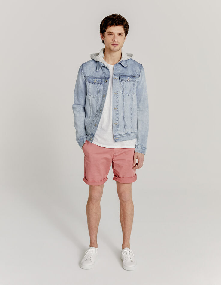 Bermudas chino TAPERED coral Hombre-5