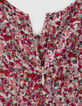 Robe longue fuchsia imprimé fleurs fille-6