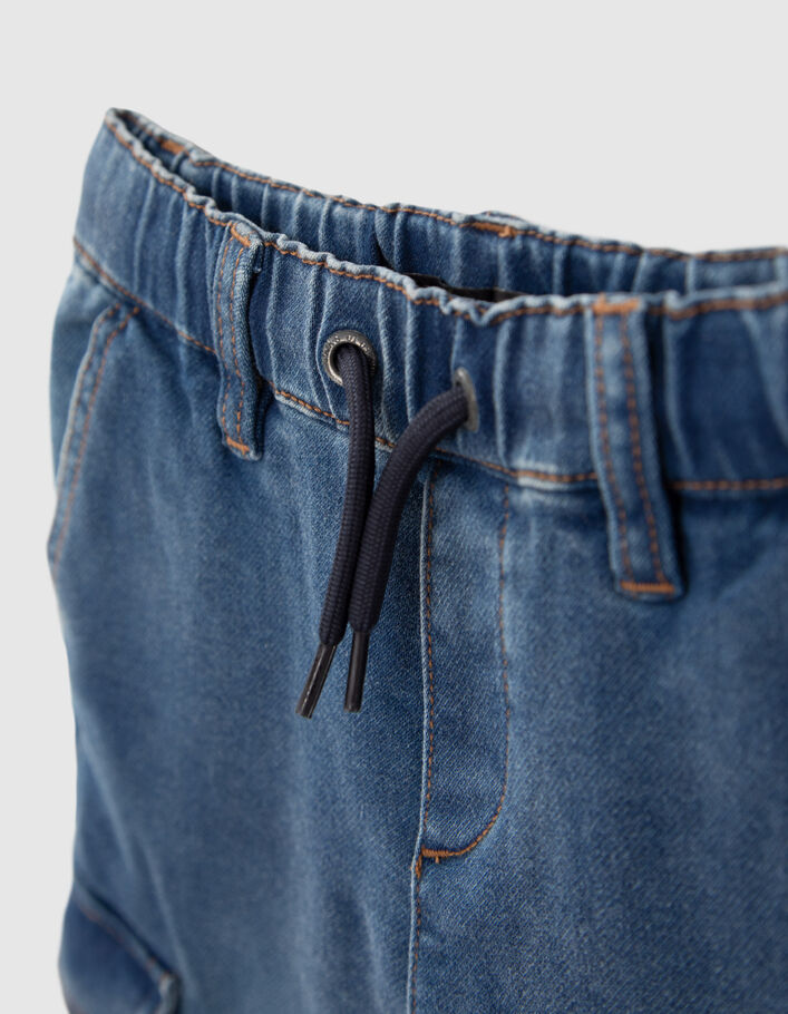 Boys' blue denim EASY COMBAT joggers-5