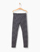 Leggings réversible marine et étoiles fille-3