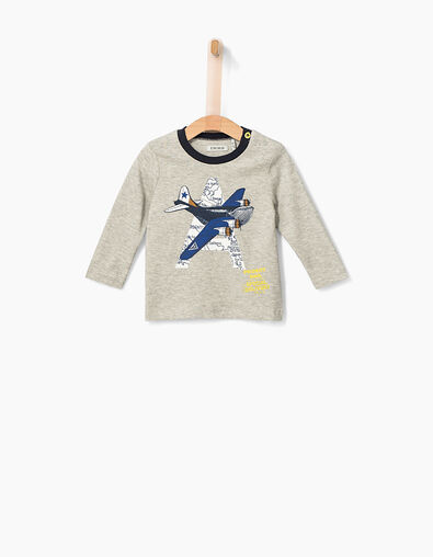 Graues Shirt für Babyjungen  - IKKS