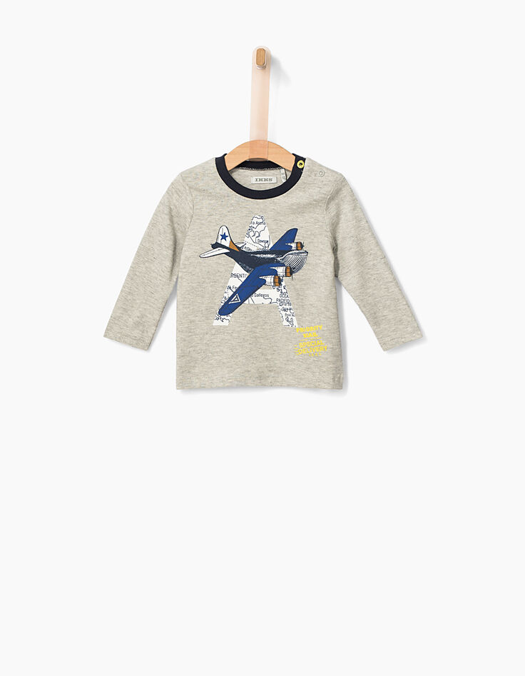 Grijs T-shirt babyjongens -1