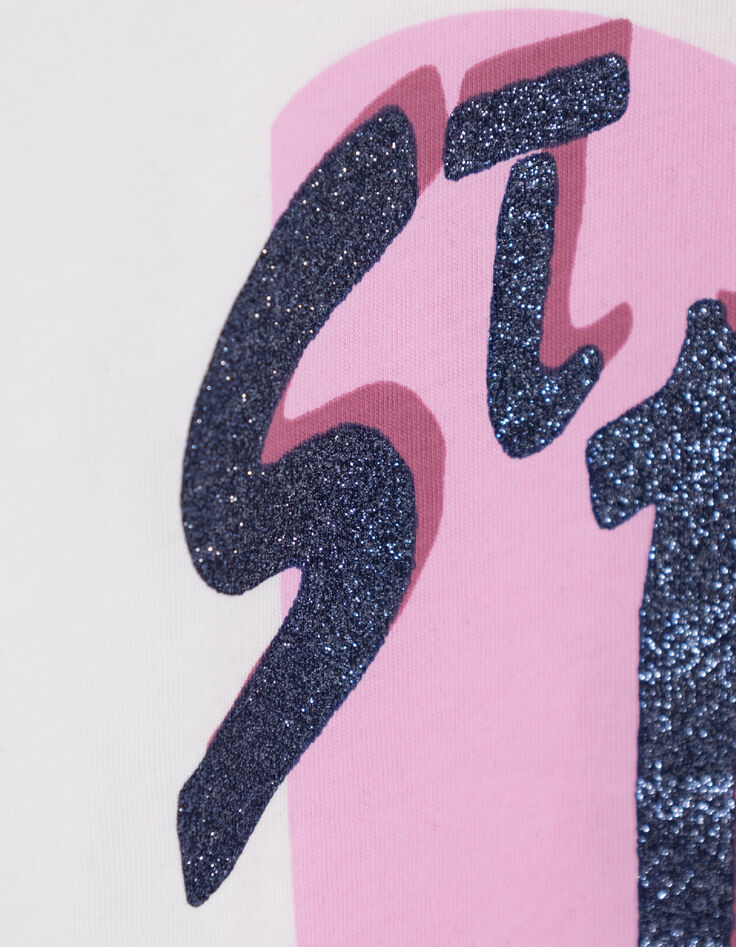 Camiseta blanca algod&oacute;n org&aacute;nico visual palmeras y sol Mujer-8