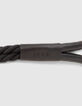 Schwarzer Damenbindegürtel mit Lederschnalle-2