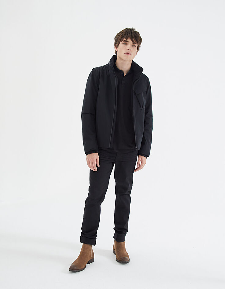 Jack in zwart nylon WATERPROOF Heren-6