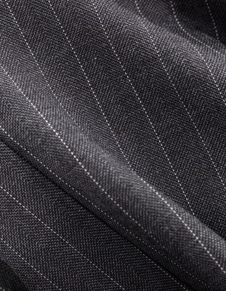 Women's gray striped tennis suit pants-7