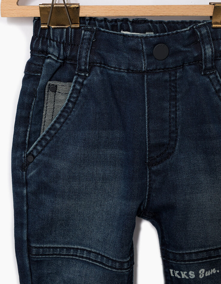 Jean blue vintage esprit motard bébé garçon -3 Jean blue vintage esprit motard bébé garçon -3