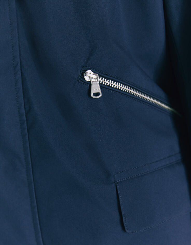 Parka marine à doubles poches Homme-4
