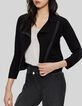 Women’s black knit cardigan with asymmetric zip-1