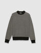 Jersey marinera punto negro rayas blancas hombre-6