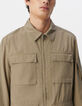 Veste saharienne beige zippée cinq poches Homme-11