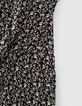 Combi longue noire Ecovero® à imprimé lys fille-5
