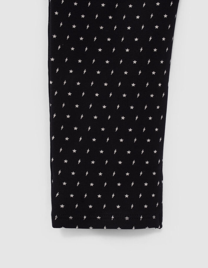 Girls’ black joggers with lightning star print-6