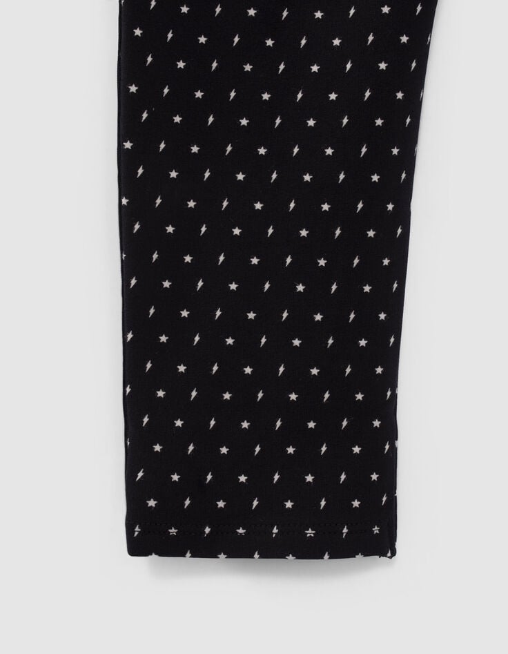 Girls’ black joggers with lightning star print-6