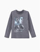 Camiseta gris jaspeado antracita visual k helado niño-1