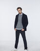 Men’s dark grey knit sweater+texture on back-6