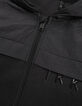 Zwart tweemateriaal jongensvest met rits en patentlogo-5
