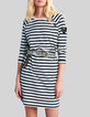 Vestido marinero crudo insignia manga Mujer-2
