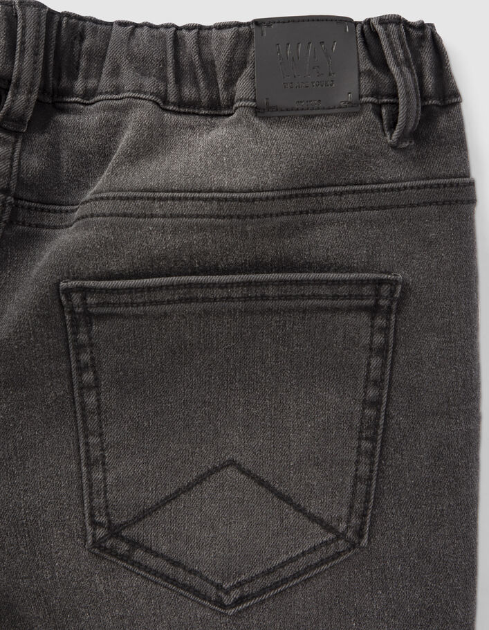 Jean JOGGER noir délavé garçon-5