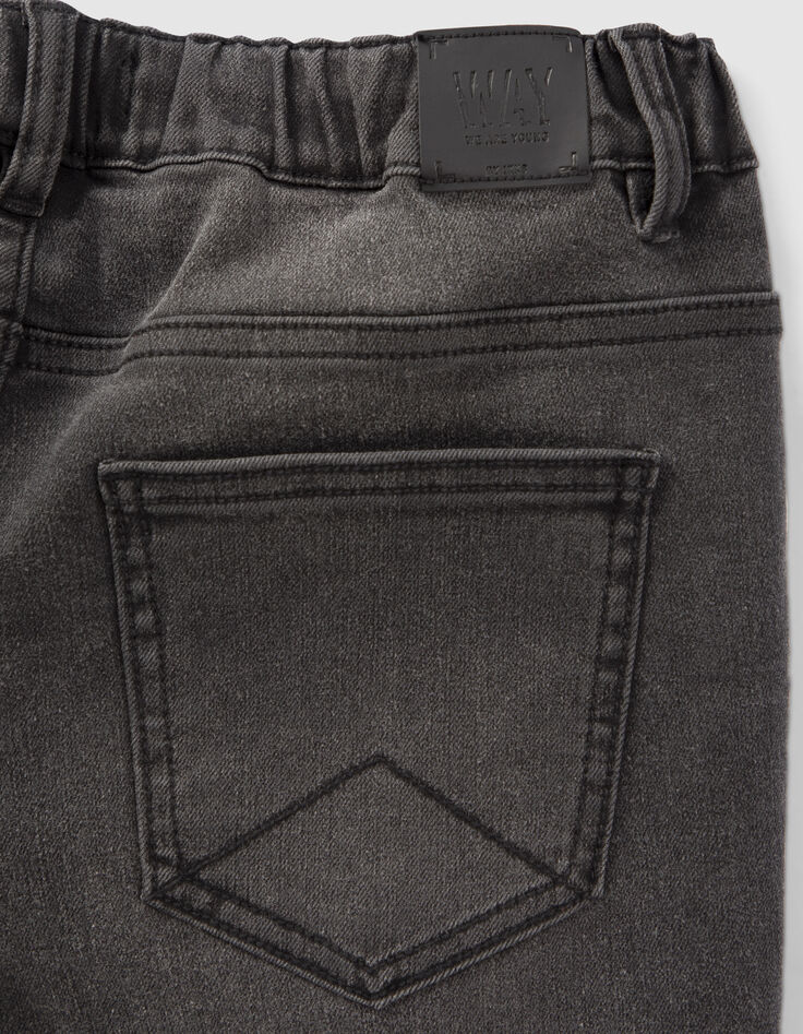 Zwarte afgewassen JOGGER jeans jongens-6