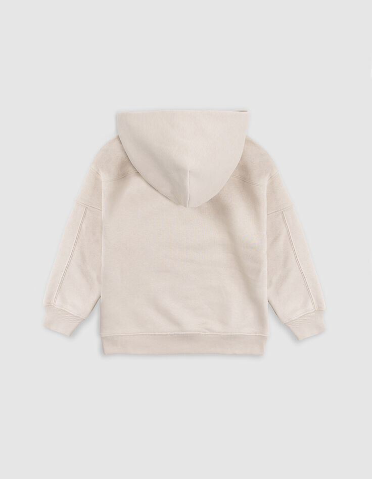 Sweat beige maxi chevrons embossés garçon-3
