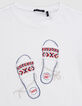 Weißes Mädchen-T-Shirt, Sandalen mit Stickerei-4
