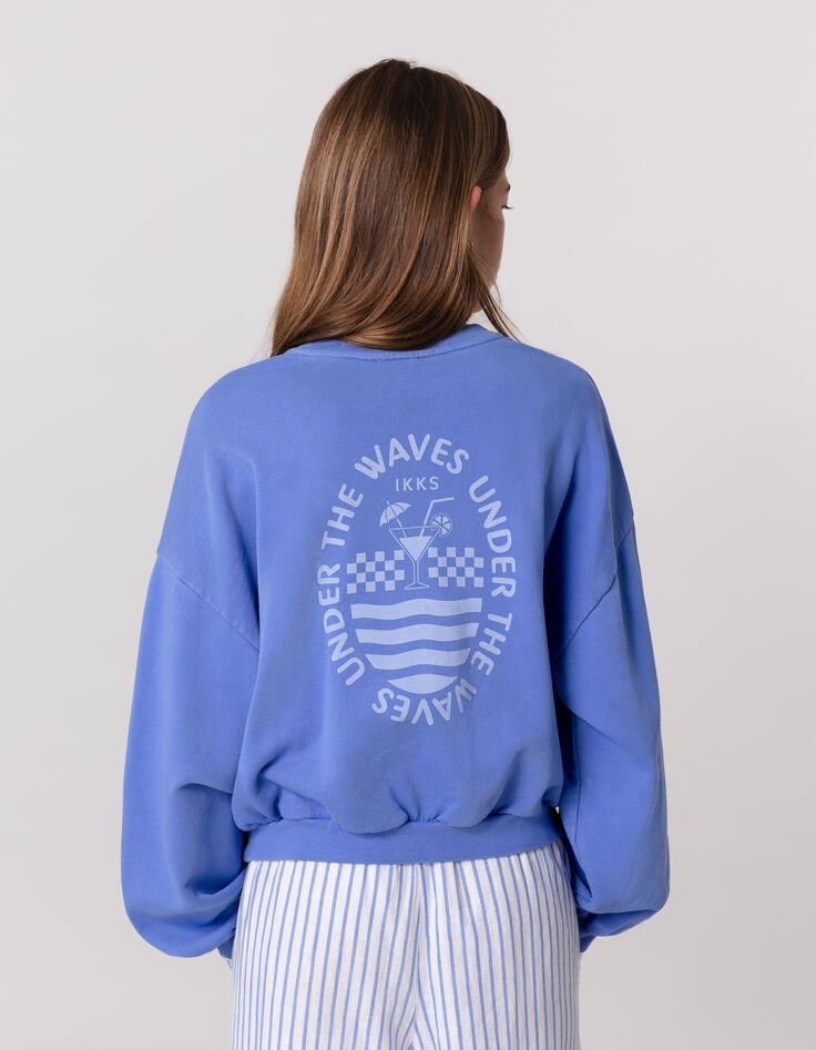 Sweat bleu maxi visuel dos fille-8