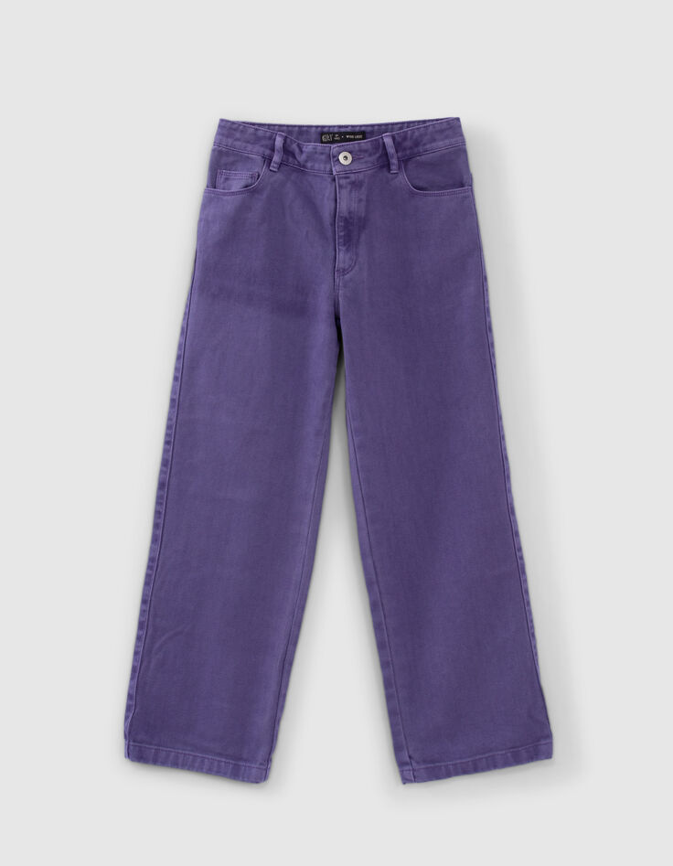 Vaqueros wide leg violetas reciclados niña-1