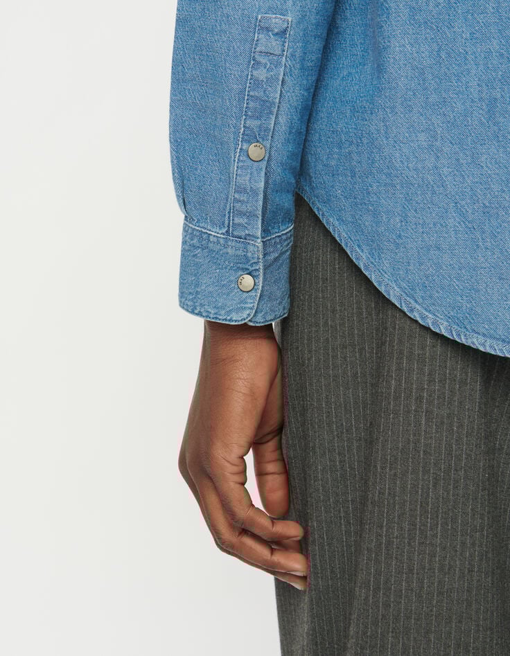 Chemise en jean regular bleu Homme-5 Chemise en jean regular bleu Homme-5
