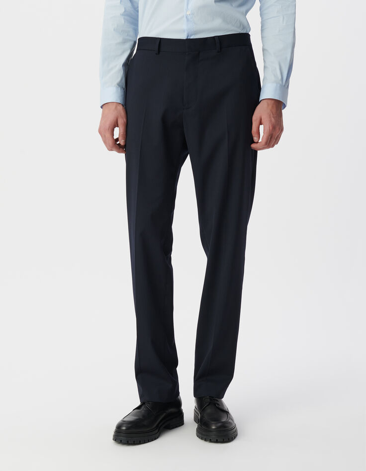 Men&rsquo;s navy suit trousers-2