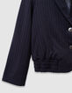 Marineblauer Blazer, Tennisstreifen-6