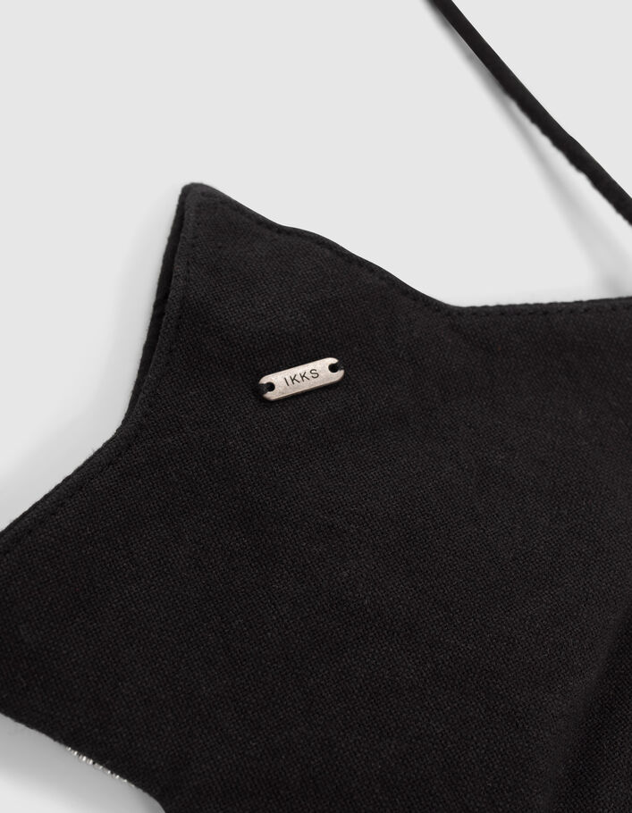 Schwarze, sternförmige Mädchentasche mit Perlenbesatz - IKKS