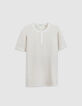 Heren-T-shirt met witte tuniekkraag-5