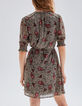 Robe écrue recyclée imprimé léo cachemire Femme-3