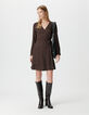 Vestido cruzado marrón leopardo mujer-1