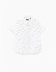 Chemise blanc optique imprimé rock garçon -1