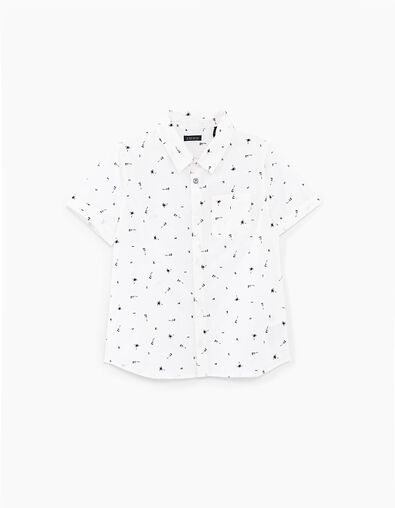 Boys’ optical white rock print shirt  - IKKS