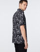 Chemise REGULAR noire esprit toile de Jouy Homme-3