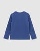 Boys’ bright blue trainers image organic cotton T-shirt-4