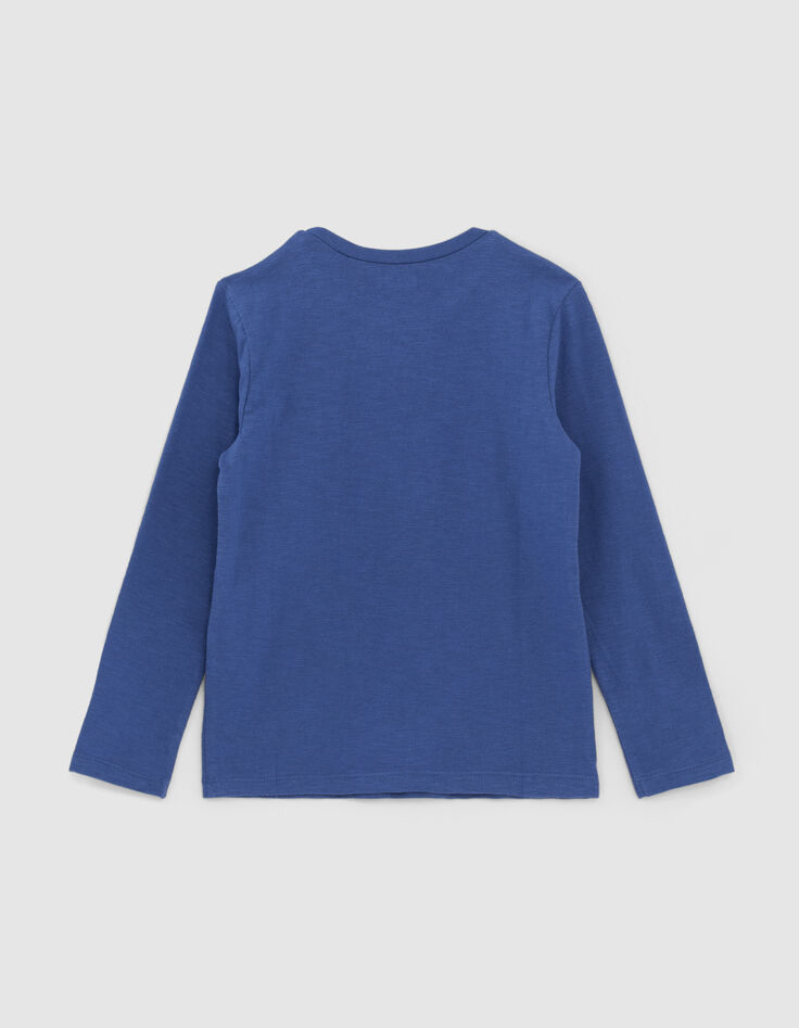Boys’ bright blue trainers image organic cotton T-shirt-4