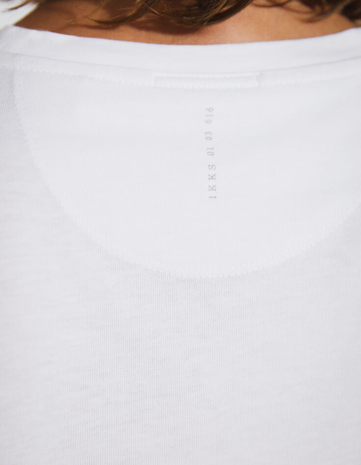 Wit T-shirt maxi letterprint DRY FAST Heren-5