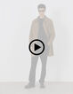 Herren-Trenchcoat, bronze, Materialmix, Kragenband-9
