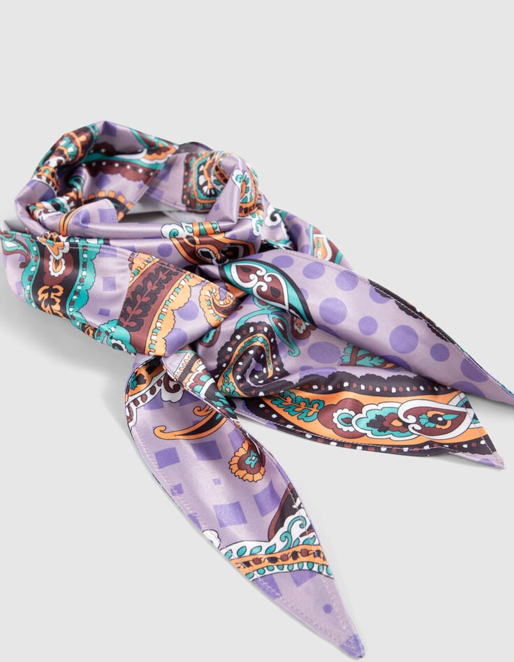 Marshmallow sjaal maxi kasjmierprint Dames-4