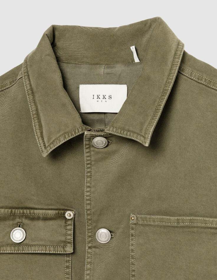 Veste saharienne kaki multipoches Homme-8