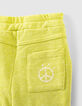 Yuzugelbe Sweatbermudas für Babyjungen -5