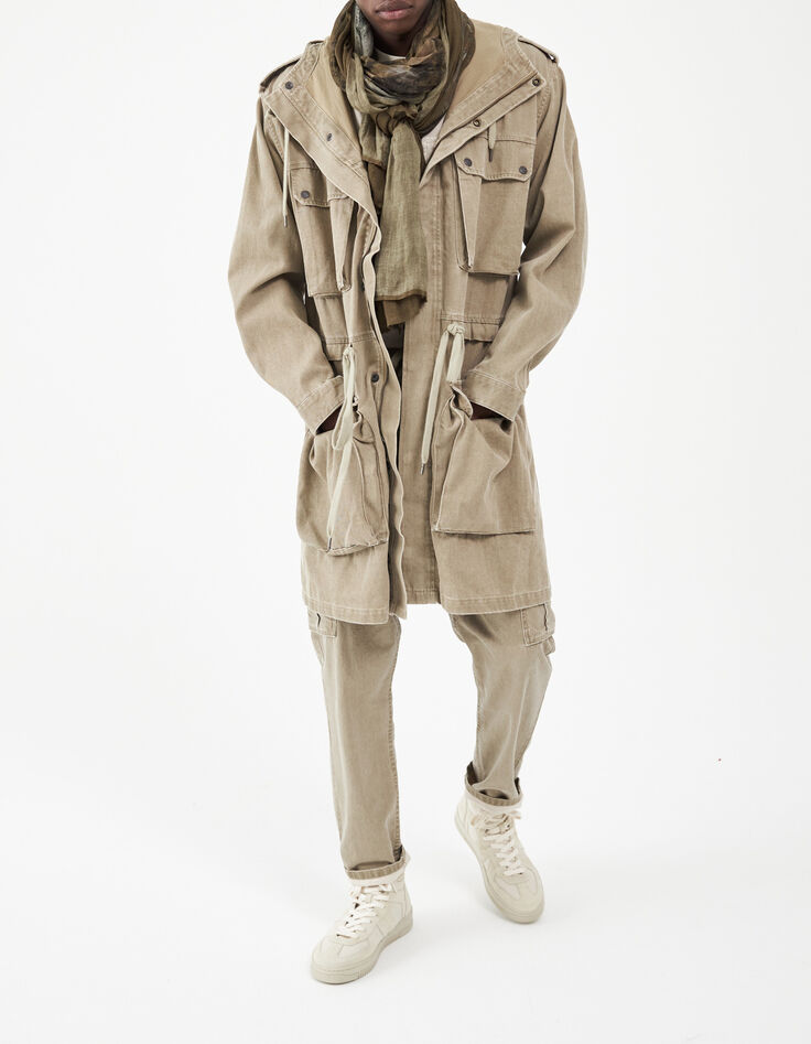 Terra® Denim Unisex-Oversize-Parka in Hellkhaki-1