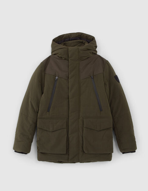 Parka kaki maxi zips waterproof garçon - IKKS
